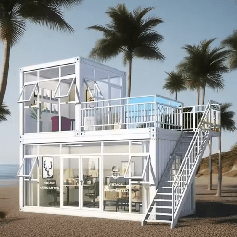 Dobbeltglas solrum Udvidbart præfabrikeret containerhus/hjem Dobbeltglas solrum Udvidbart præfabrikeret containerhus/hjem