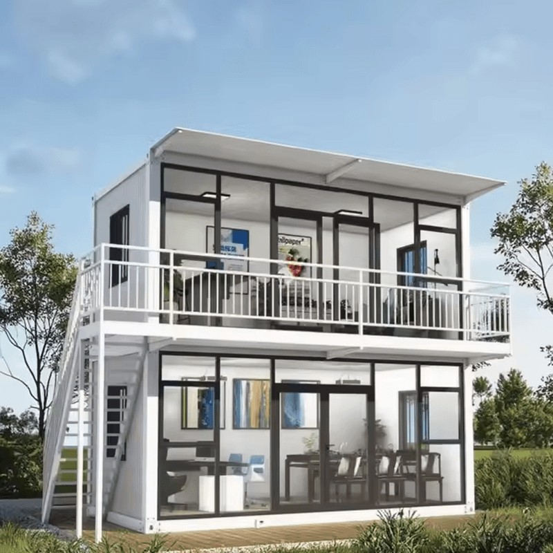 Dobbeltglas solrum Udvidbart præfabrikeret containerhus/hjem Dobbeltglas solrum Udvidbart præfabrikeret containerhus/hjem