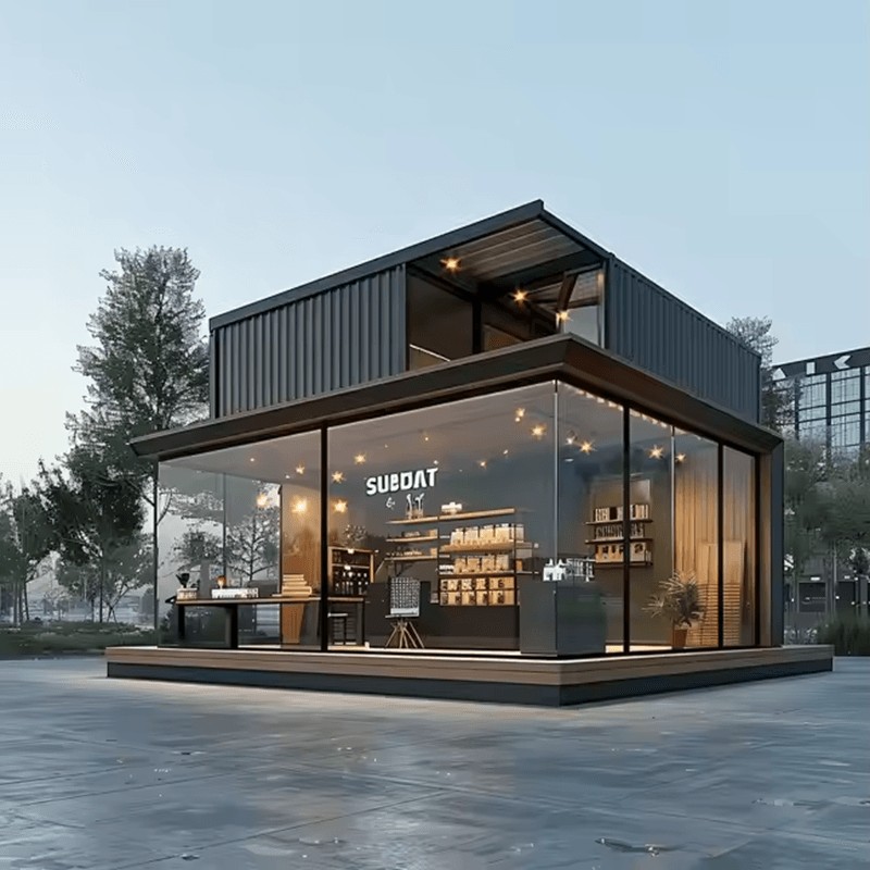 Præfabrikeret containerhus til butikker Præfabrikeret containerhus til butikker