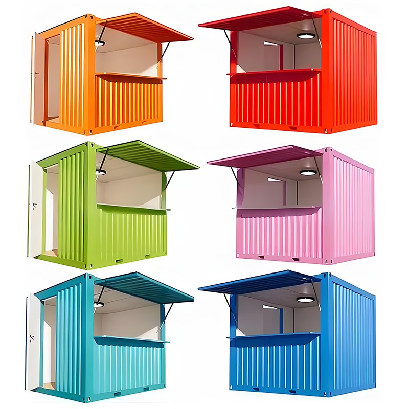 Container lille butik (bølgepapvægpanel)