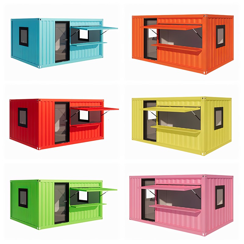 Container lille butik (bølgepapvægpanel) Container lille butik (bølgepapvægpanel)