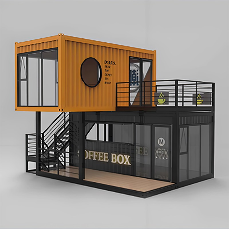 Container lille butik (bølgepapvægpanel) Container lille butik (bølgepapvægpanel)