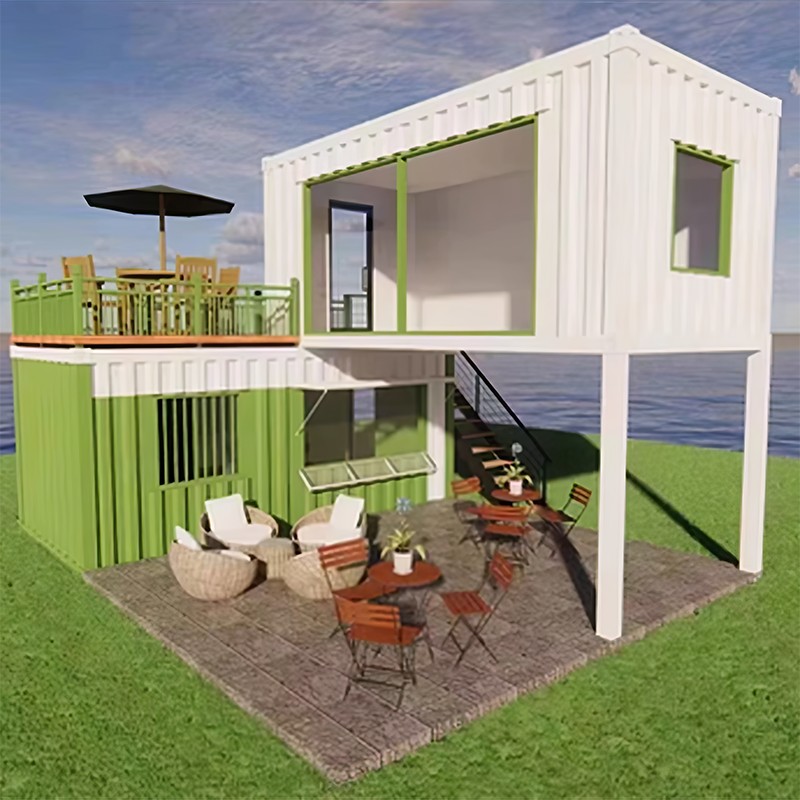 Container lille butik (bølgepapvægpanel) Container lille butik (bølgepapvægpanel)