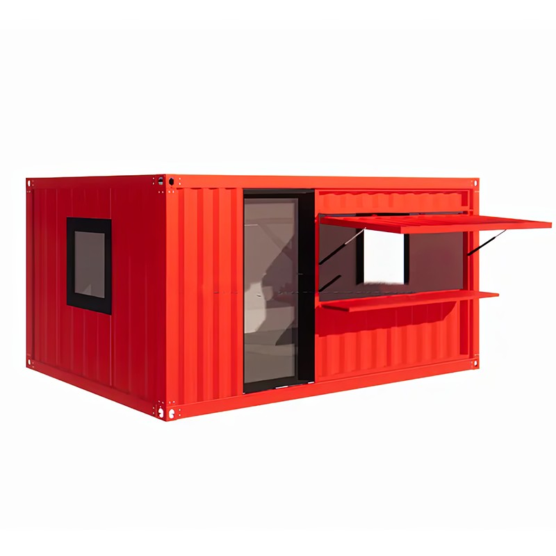 Container lille butik (bølgepapvægpanel) Container lille butik (bølgepapvægpanel)