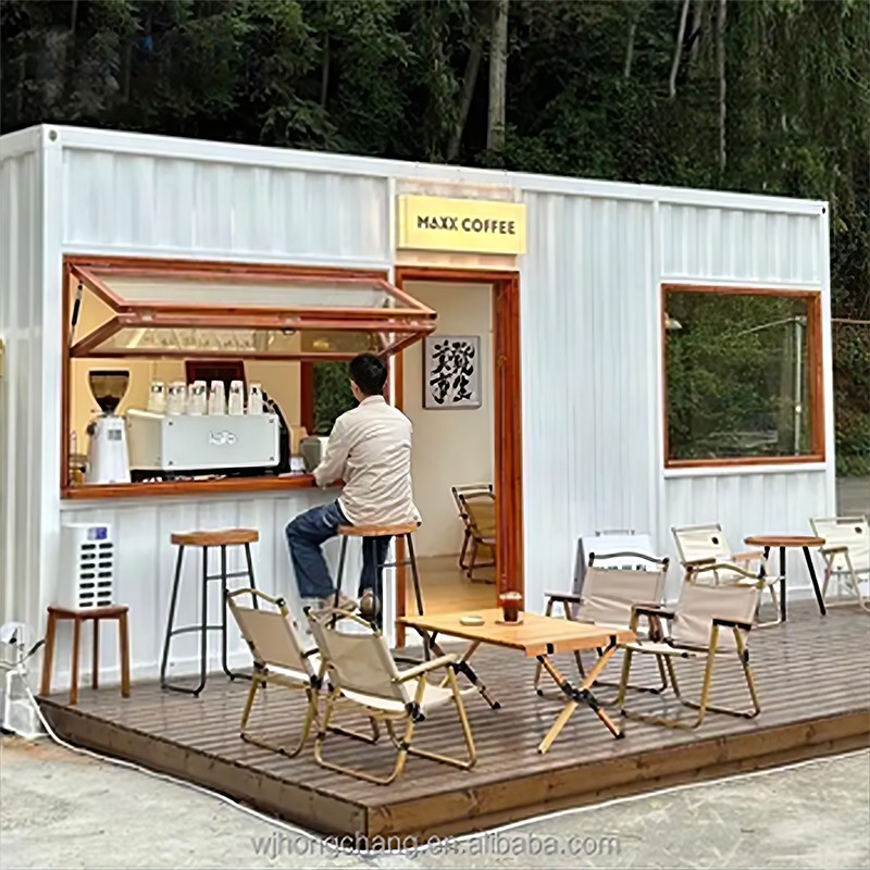 Container lille butik (bølgepapvægpanel) Container lille butik (bølgepapvægpanel)